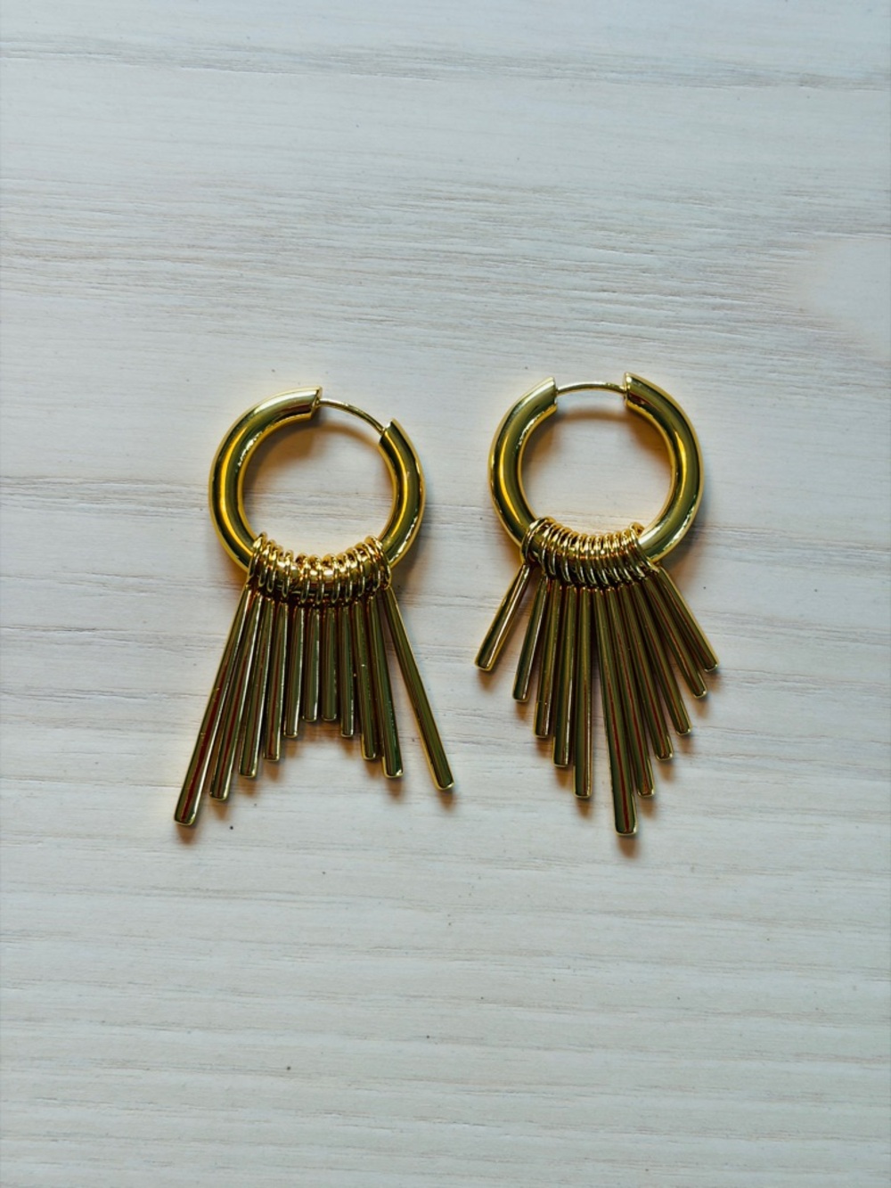 Ask and Embla MAYA SUNBEAM EARRINGS Gold - Picture 6 of 7
